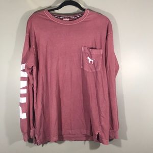 “PINK” long sleeve T